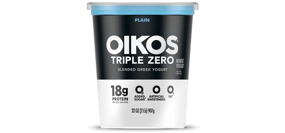 Oikos Triple Zero Greek Yogurt Plain 32oz