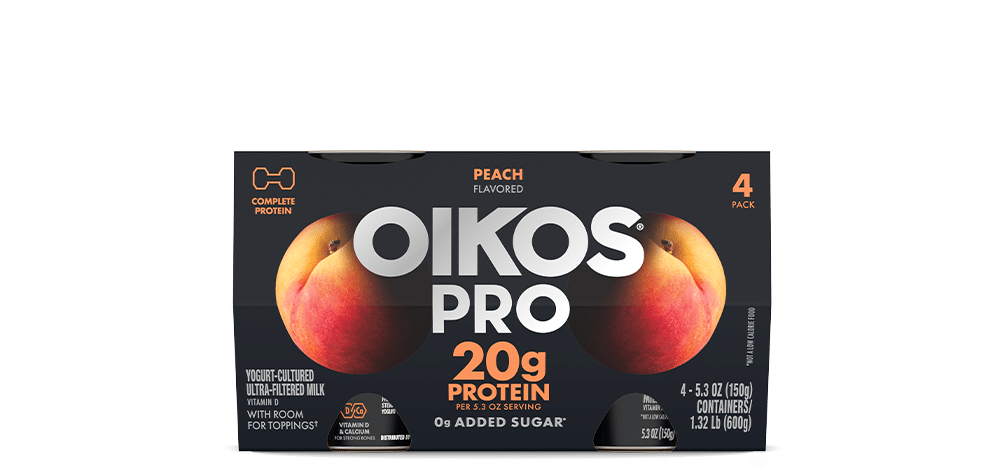 Peach 4-pack - Oikos PRO Yogurt Cultured Ultra Filtered Milk