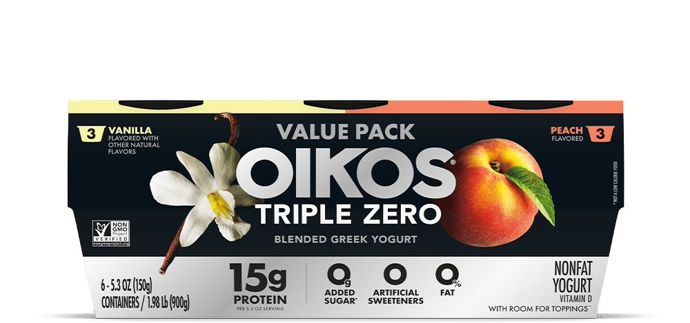 Vanilla Peach Value Pack - Oikos Triple Zero Greek Yogurt