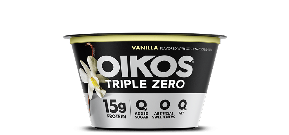 Oikos Triple Zero Vanilla Greek Yogurt, 32 Oz. - DroneUp Delivery