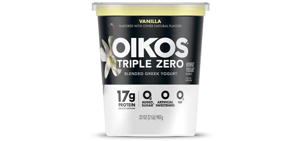 Vanilla Oikos Triple Zero High Protein Nonfat Greek Yogurt 32oz